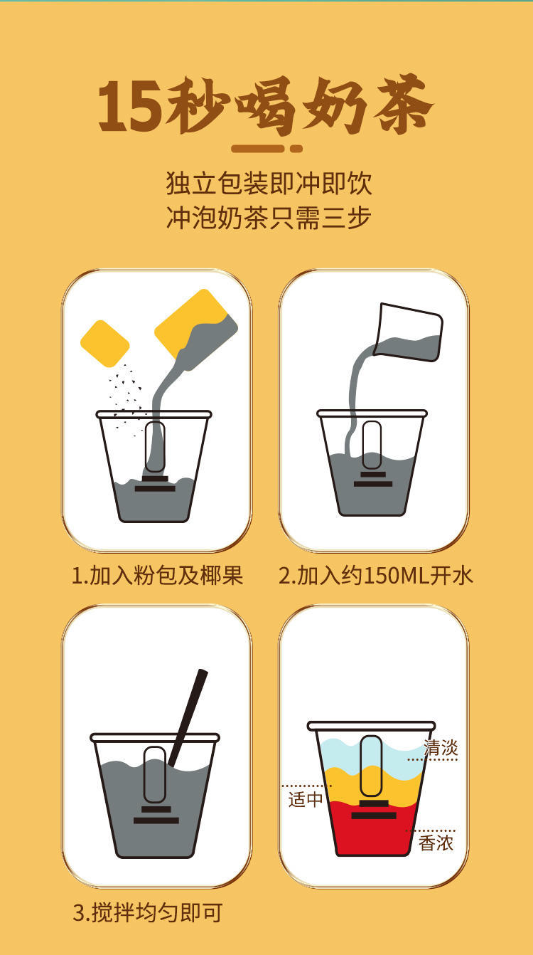 花蜜家奶茶75g杯装（蜜桃 抹茶 黑糖）