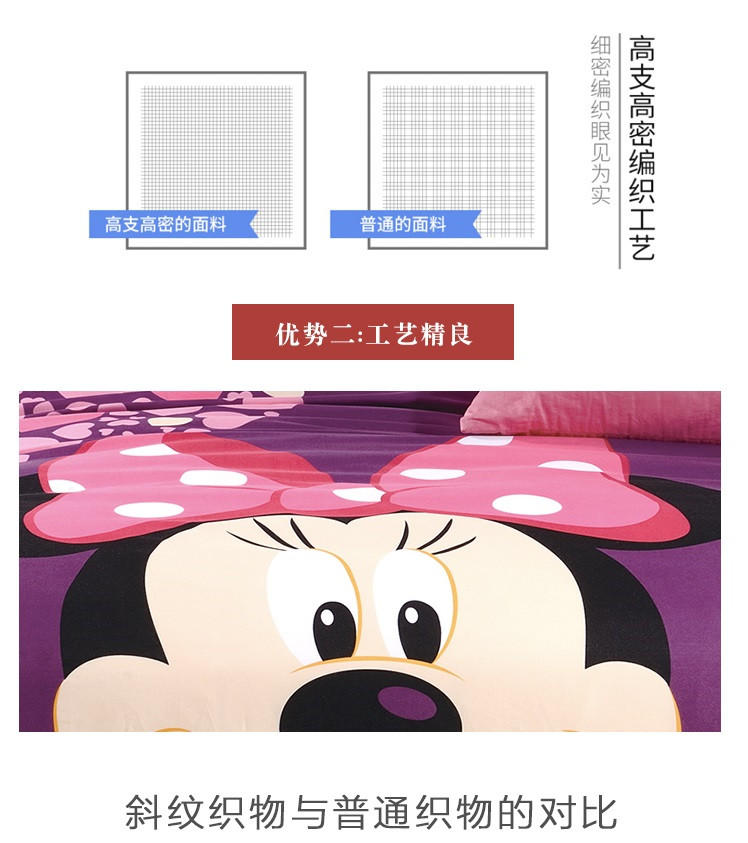 Disney/迪士尼米妮相印四件套