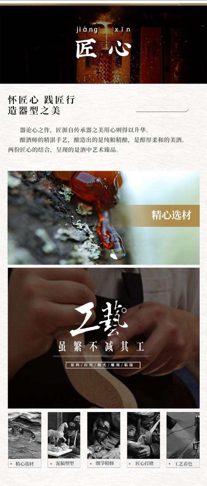 【收藏送礼】茅台 贵州老窖工艺礼品酒虎年 500ml虎啸山河（木纹）