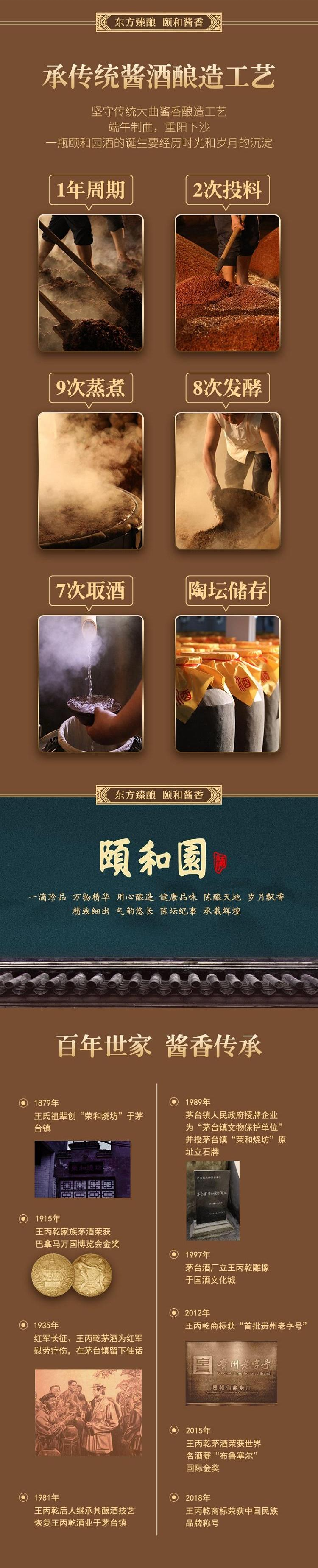 贵州颐和园御品（帝王金）53度酱香型白酒 整箱500ml*6瓶