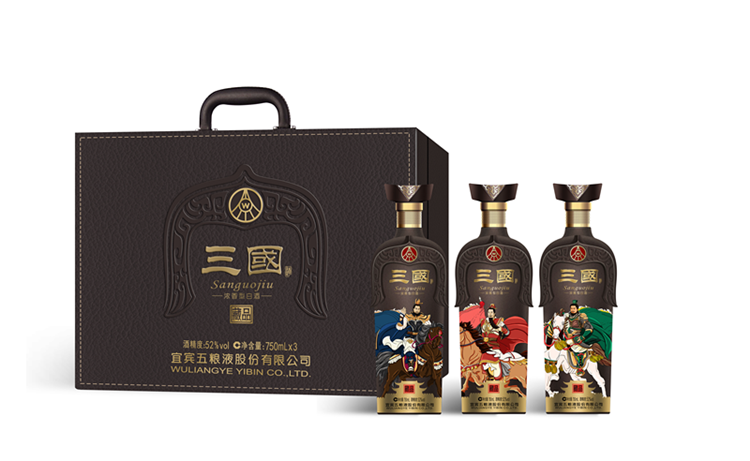 五粮液三国藏品礼盒装750ml*3瓶52度浓香型