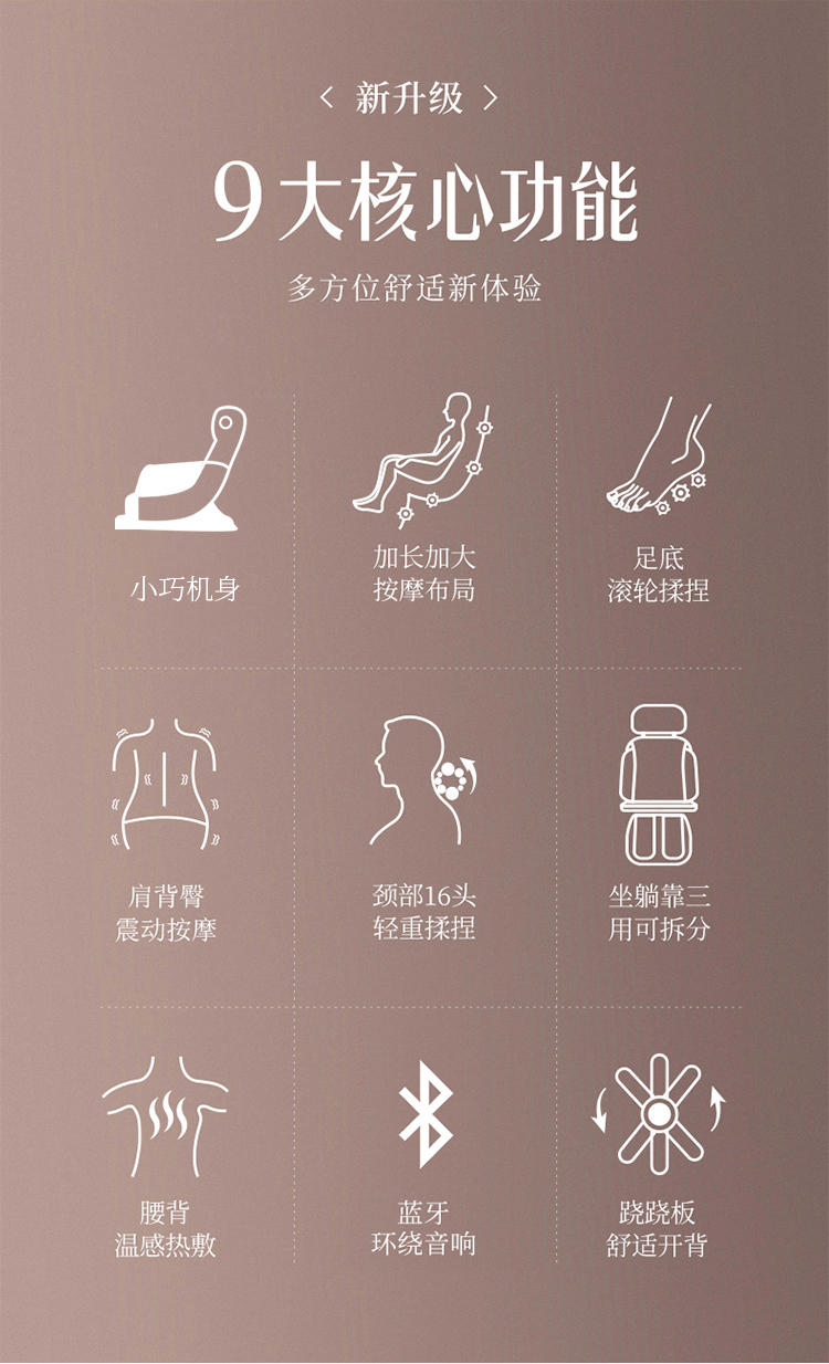 勒德威智能八推仿真按摩椅 Pu皮材质全自动按摩沙发F860按摩椅