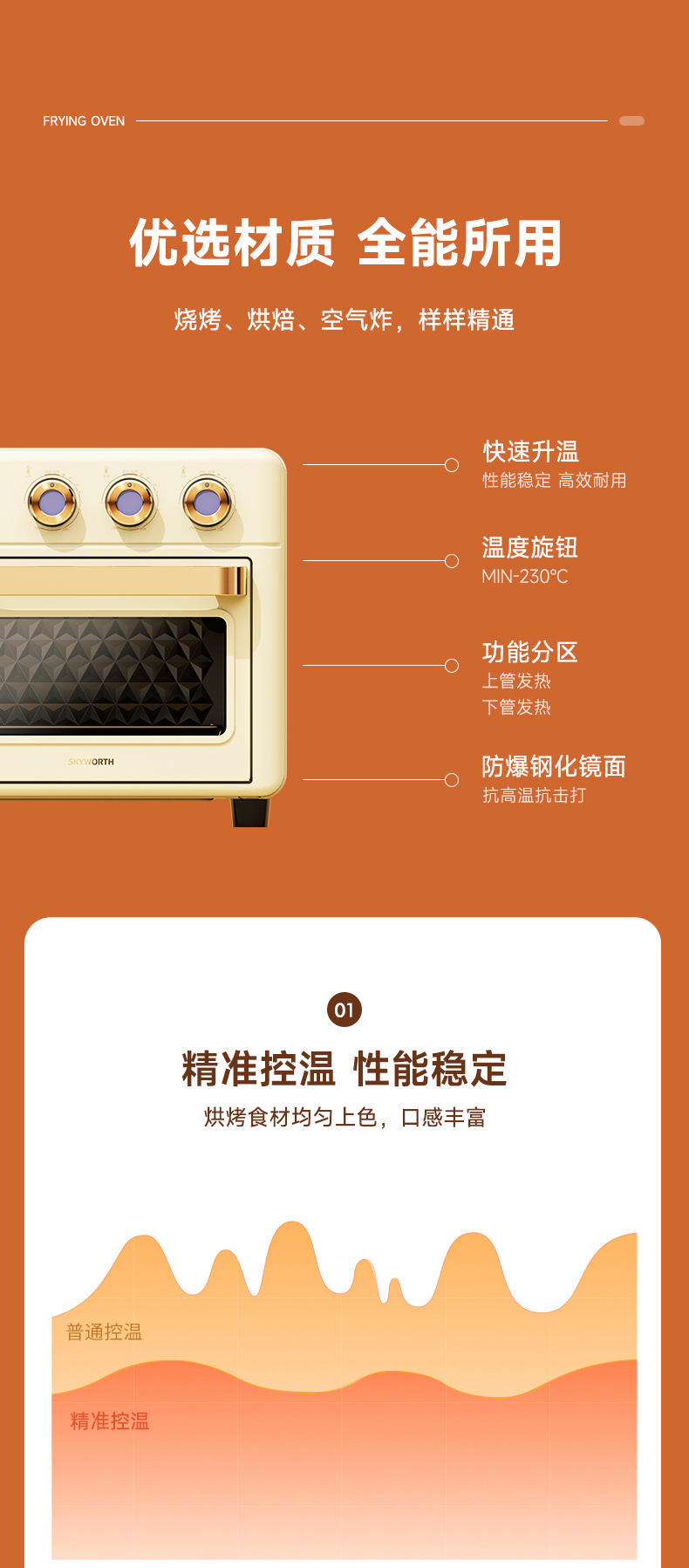 创维空气炸烤箱K244
