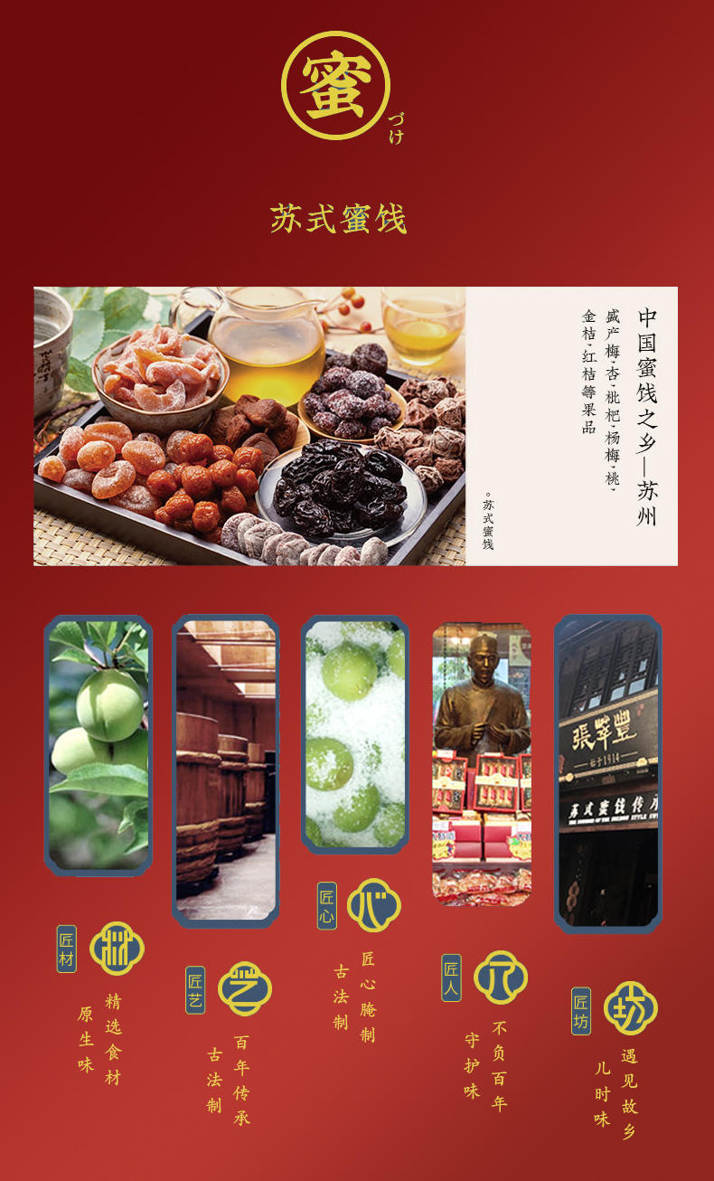 张萃丰零食嘉兴映像礼盒蜜饯果脯小吃果干休闲食品礼盒766g