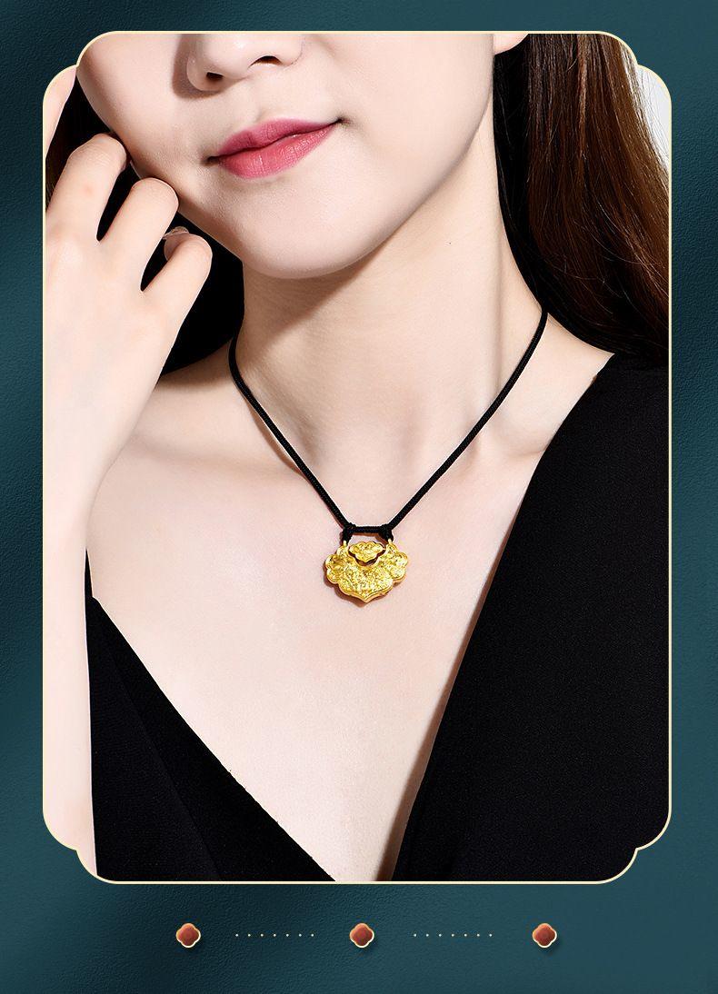 中国黄金古法黄金锦鲤锁包女 足金999金玉满堂如意锁包网红款