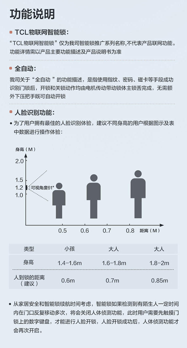 TCL指纹锁智能锁猫眼可视3D人脸识别防盗门智能门锁密码锁家用猫眼防盗电子锁[上门安装]TCL-X7S