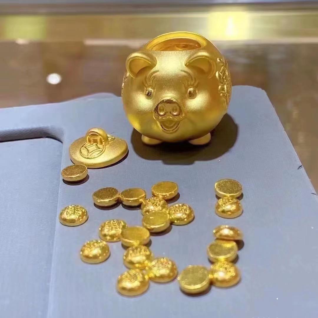 中国黄金999足金金猪存钱罐