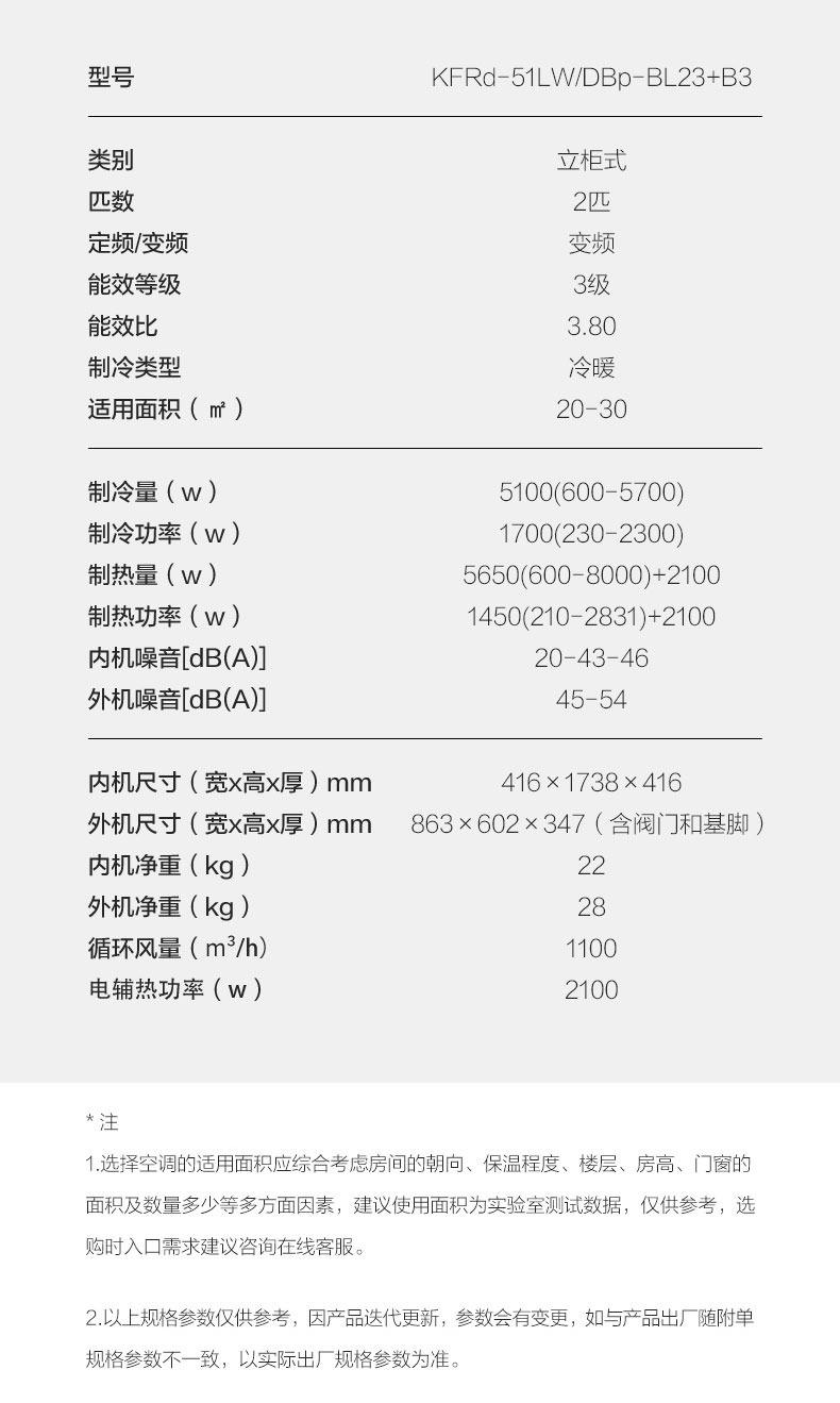 TCL空调 大2匹 变频冷暖 三级能效 柔风自清洁 圆柱立柜式空调 KFRd-51LW/DBp-BL23+B3（含基础安装）