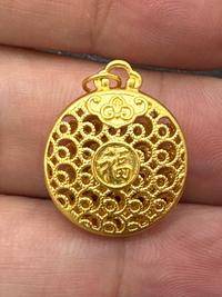 中国黄金999足金镂空福字吊坠