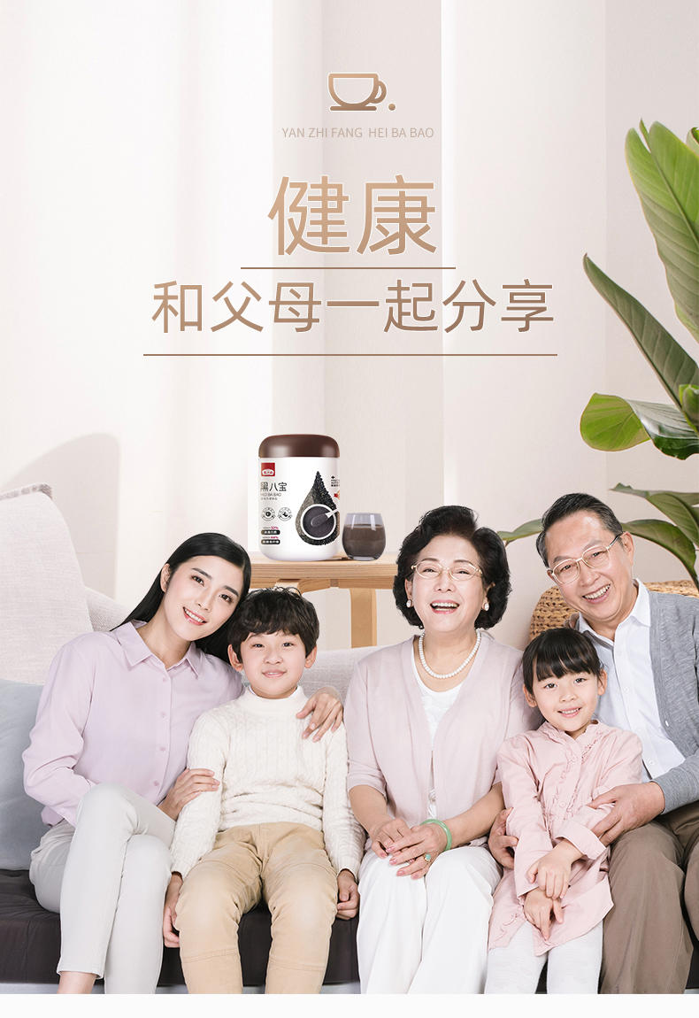 燕之坊黑八宝五黑粉营养早餐代餐粉450g