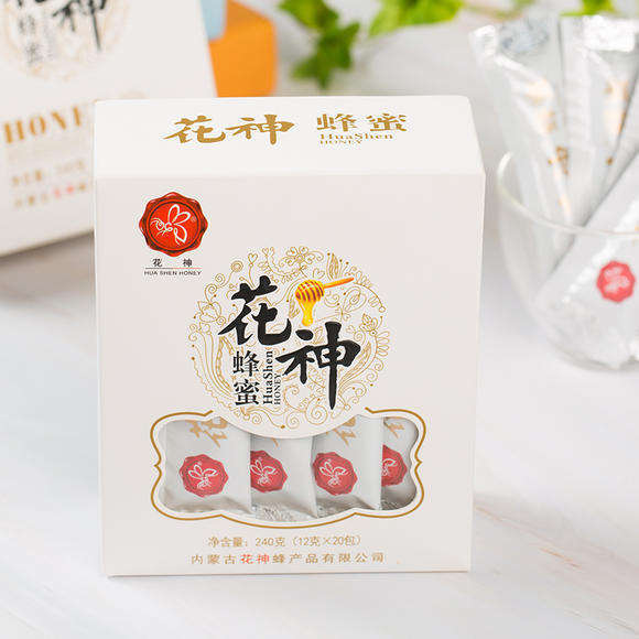 花神蜂蜜正宗纯天然野生蜂蜜自然成熟蜂蜜农家自产蜂场 12g*20条