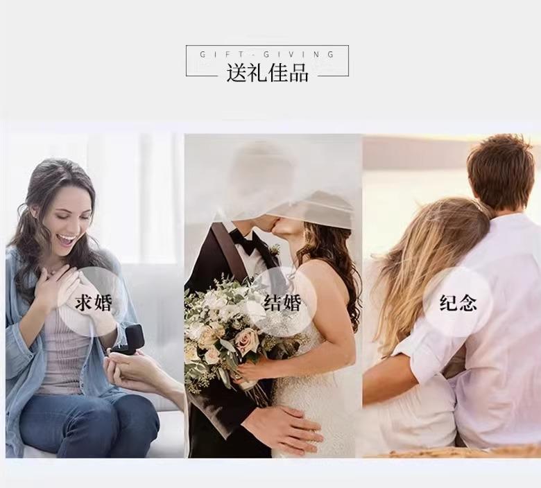 周六福s925银项链跳动的心圆钉灵动带钻项链