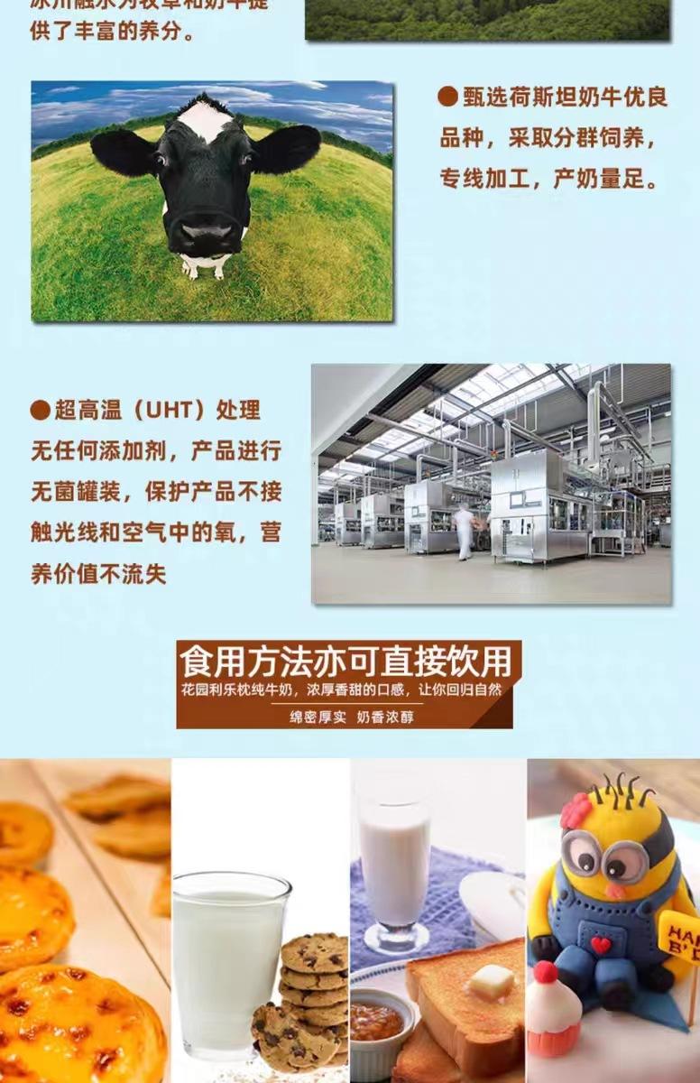 花园 新疆纯牛奶利乐枕整箱200g×20包