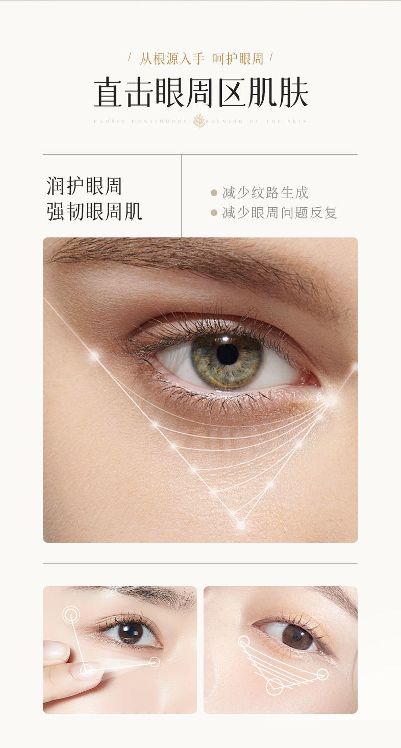欧丝韵抗皱淡纹眼部精华霜淡化眼纹抗皱改善眼周滋 润保湿提亮25g*3瓶