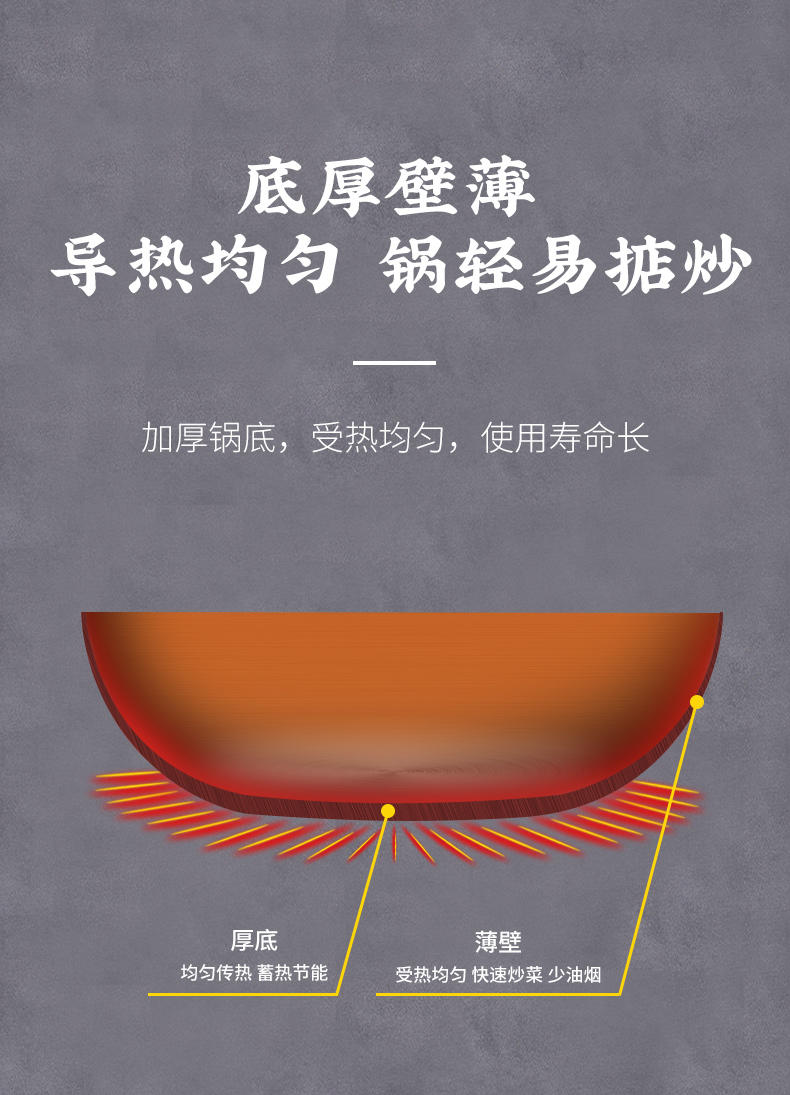 张小泉 中华黑金铁锅（三件套）C35323000