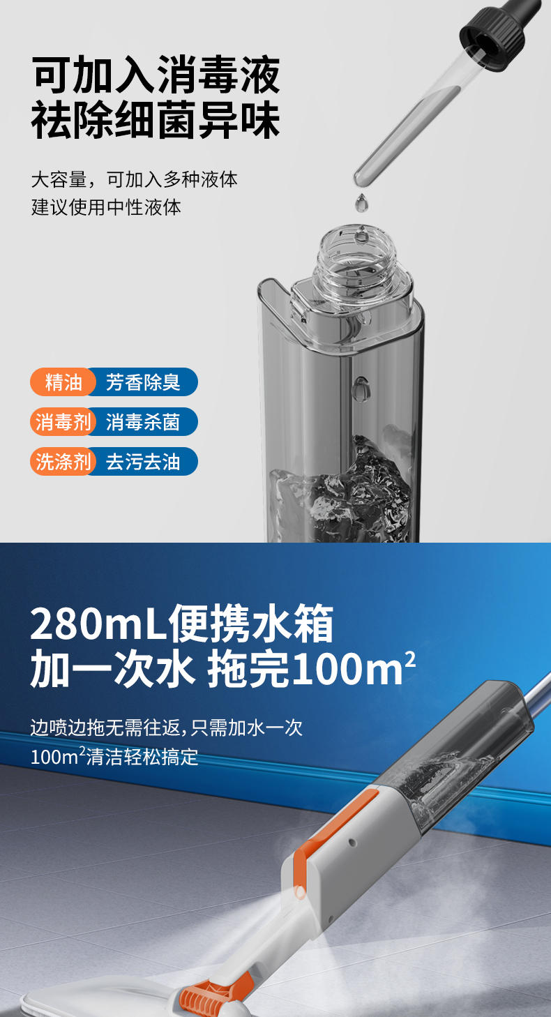 思嘉思达工具人喷雾拖把SKD-D0079