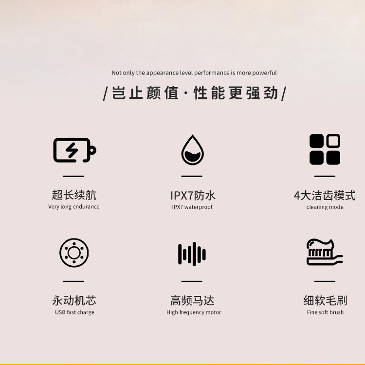 现代HYUNDAI-吉祥鸿运声波电动牙帽套装X10中国红（牙刷*1+刷头*6+牙刷水晶盒*2+便携盒*1 (可做2个漱口杯）