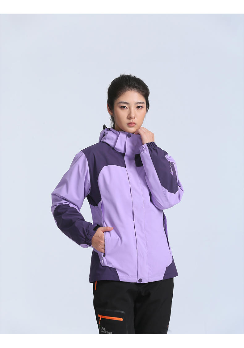 纤丝鸟552防水透气加绒冲锋衣 女款