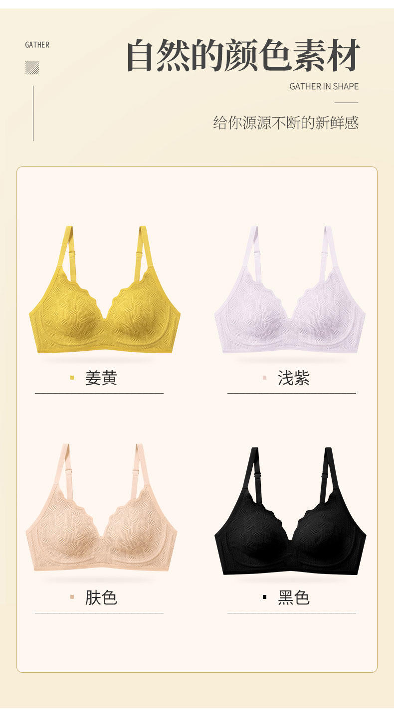 TINSINO纤丝鸟 新款法式蕾丝性感无痕聚拢文胸女士小空调内衣SJ23002