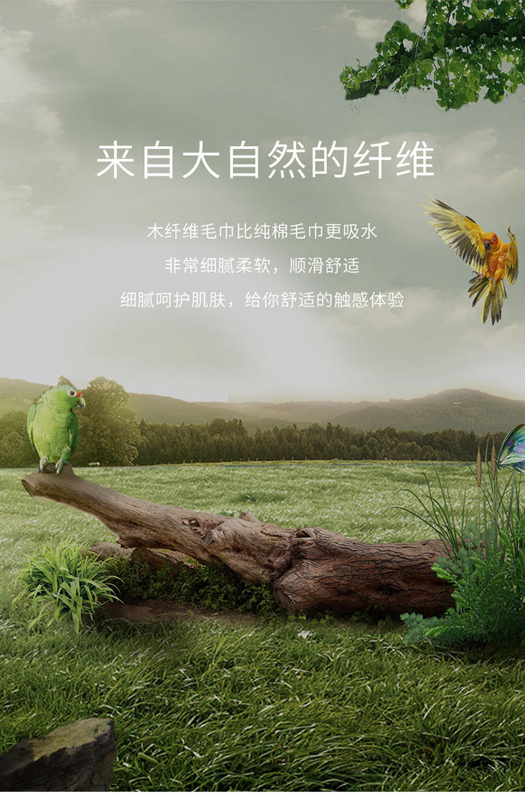 纤丝鸟木纤维毛巾-横竖有礼（两条装） A-M1503