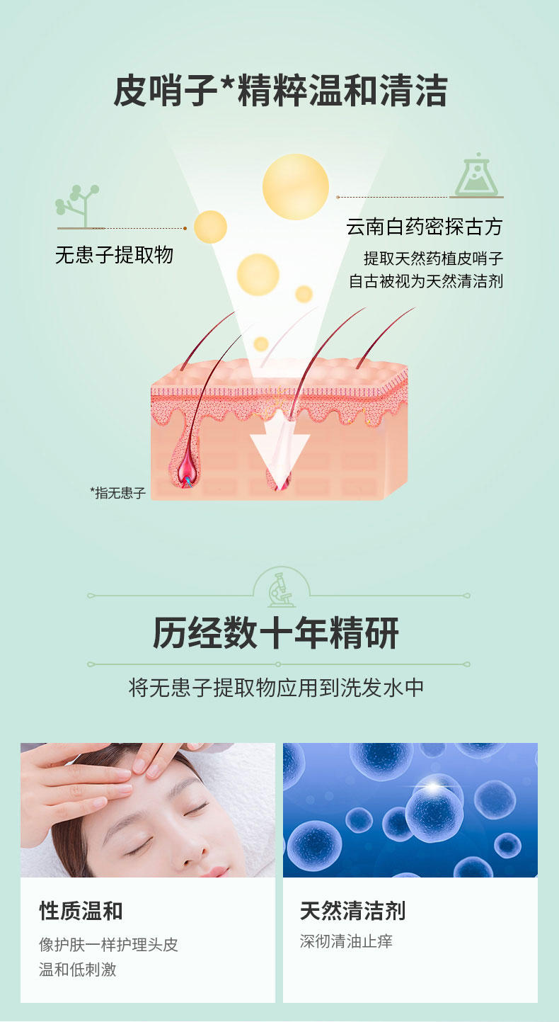 云南白药养元青洗发水控油强韧长发防脱家庭装女士专用500ml 养元清洗发乳控油强韧500ml*2瓶装