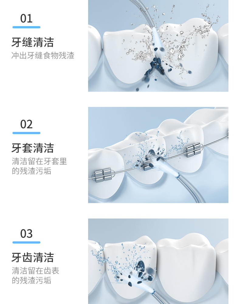 港德家用水牙线牙齿缝清洁冲洗正畸专用 RD-A76-4冲牙器