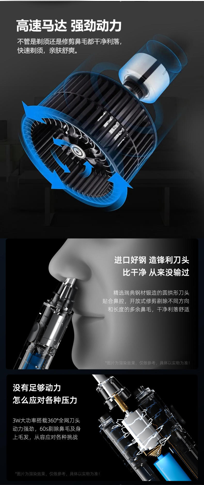 港德 时尚家用便携充式电鼻毛修剪器 XN-8028鼻毛修剪器（低配款）