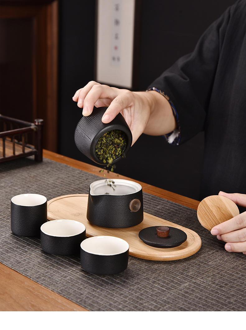 猎燕一壶3杯+茶叶罐+茶盘+椭圆皮包LYBJCH02