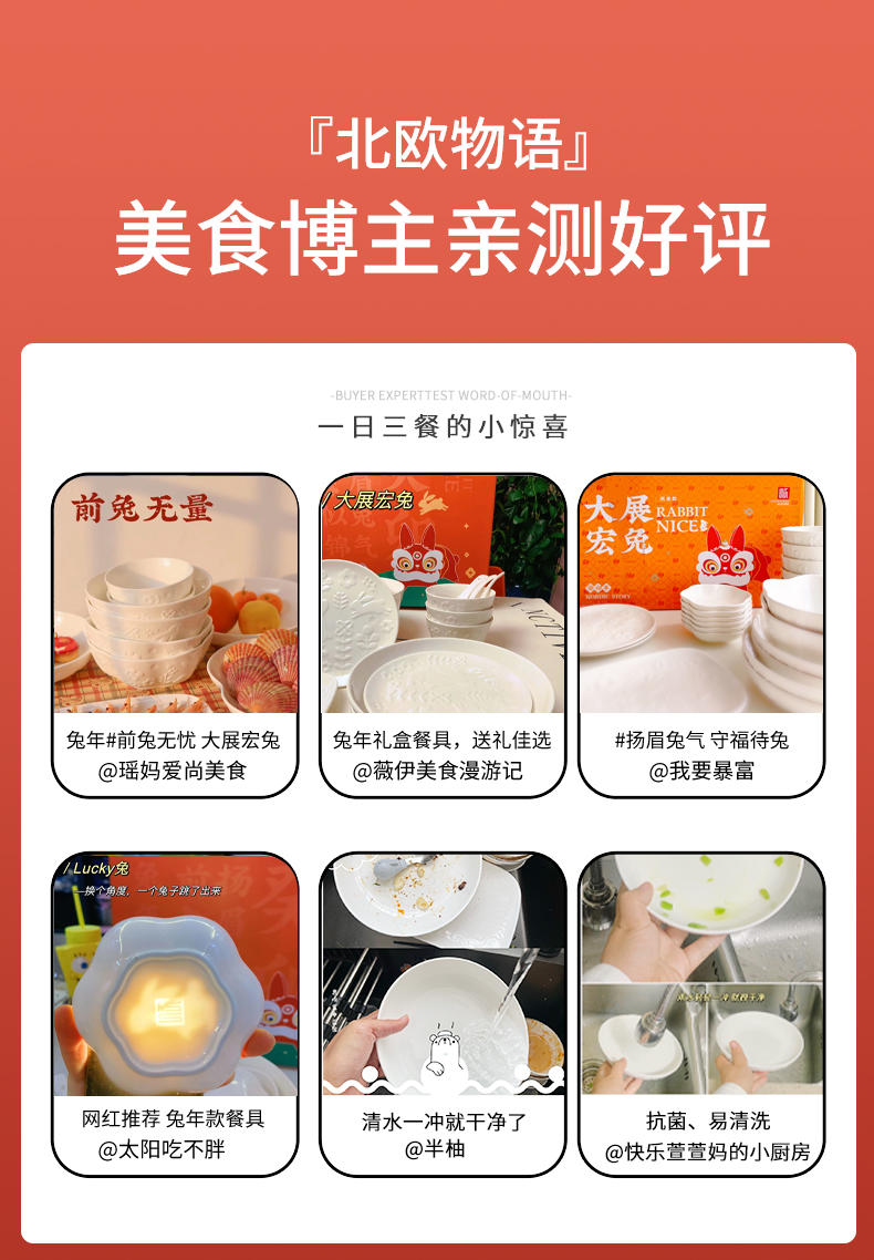 顺祥 白瓷家用简约组合可微波 8英寸饭盘2个装