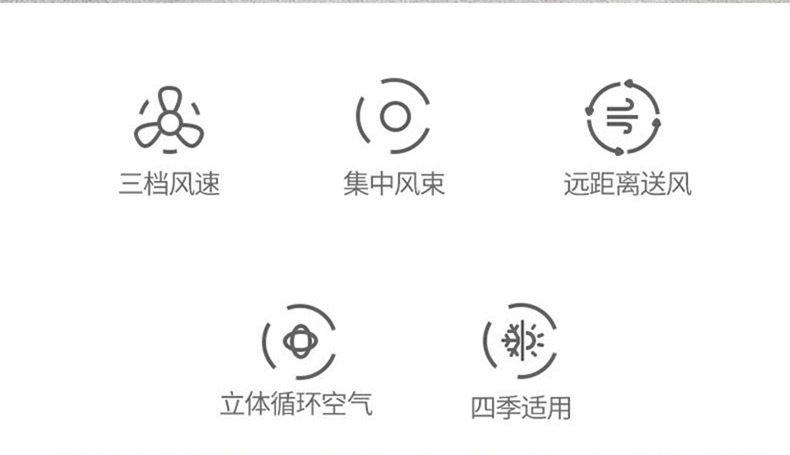 艾贝丽360°空气循环扇ABL-FS2206A