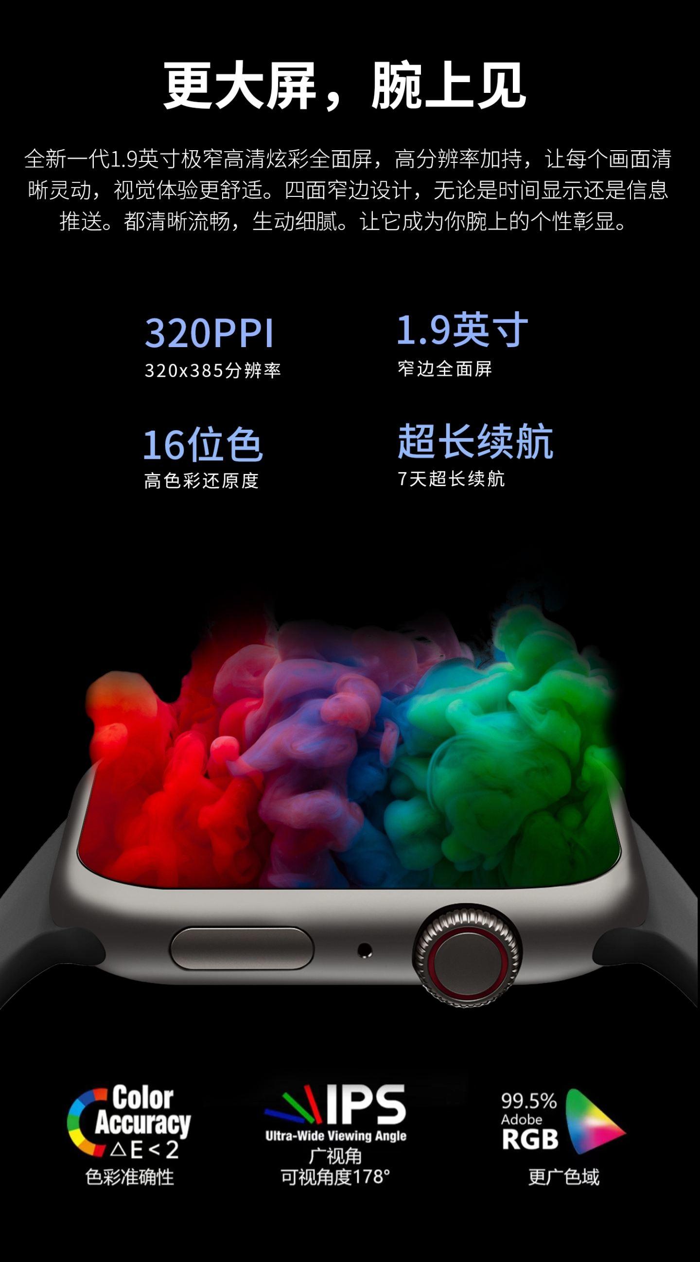 LEFIT勒菲特watch7plus支付型智能蓝牙通话手表多功能运动手表银色