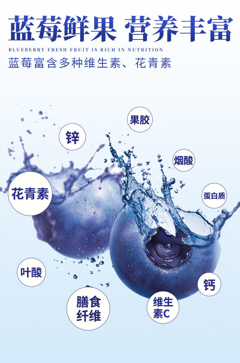 老农杞蓝莓原浆大兴安岭富含花青素蓝莓原浆50ml*10瓶/盒
