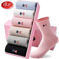 浪莎高棉时尚印花女袜6双/盒 LF08630B-6