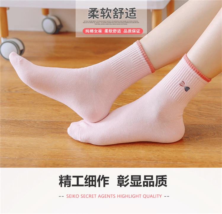 浪莎高棉时尚印花女袜6双/盒 LF08630B-6