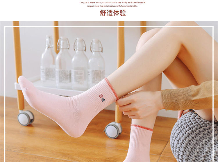 浪莎高棉时尚印花女袜6双/盒 LF08630B-6