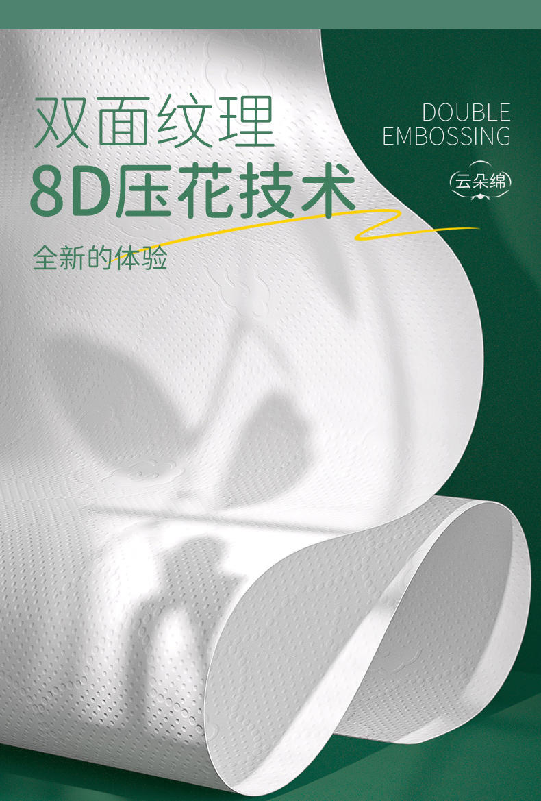 蓝漂LP-50965白色气垫挂式抽纸（8D悦色花园）