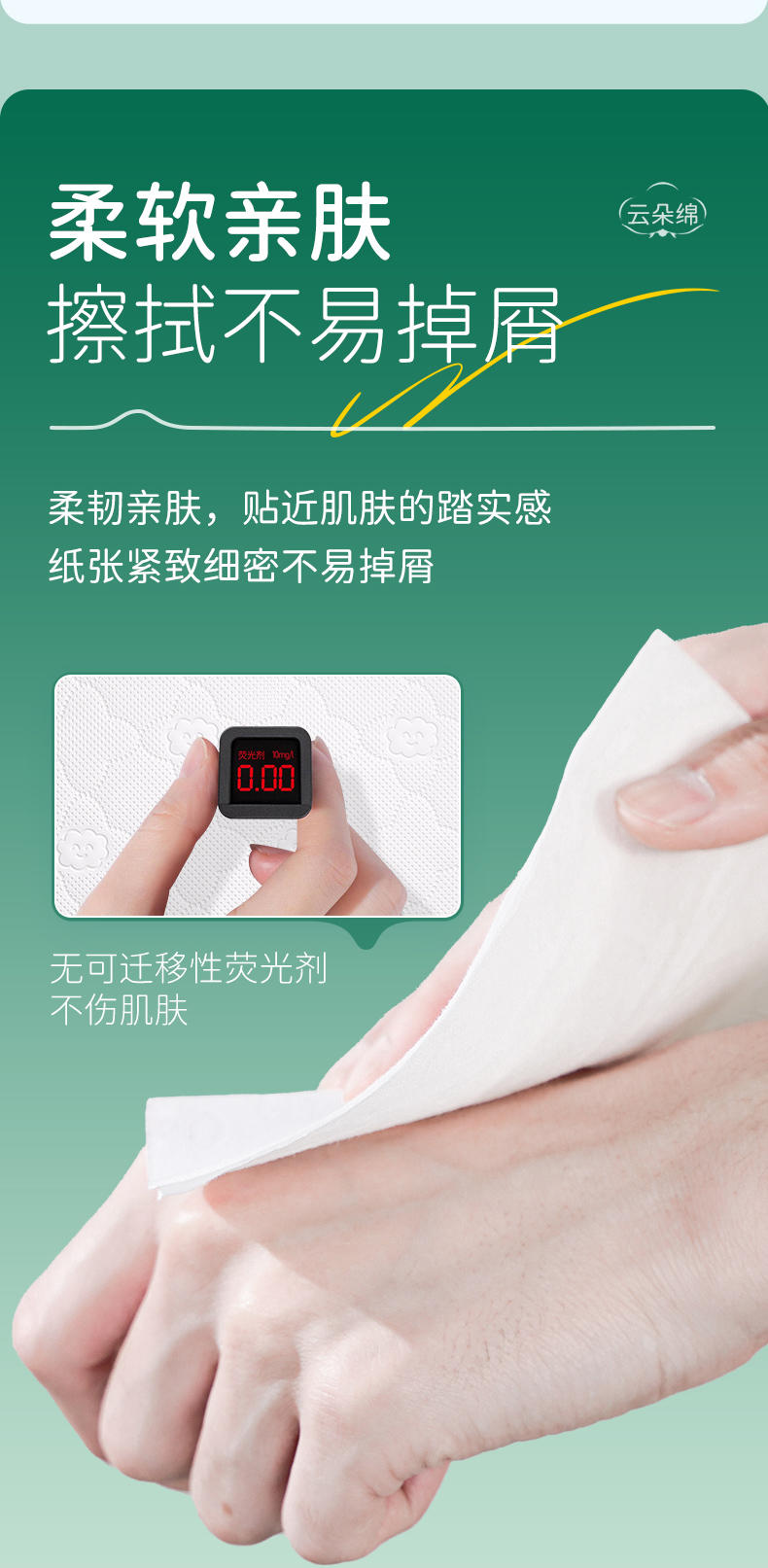 蓝漂LP-50965白色气垫挂式抽纸（8D悦色花园）