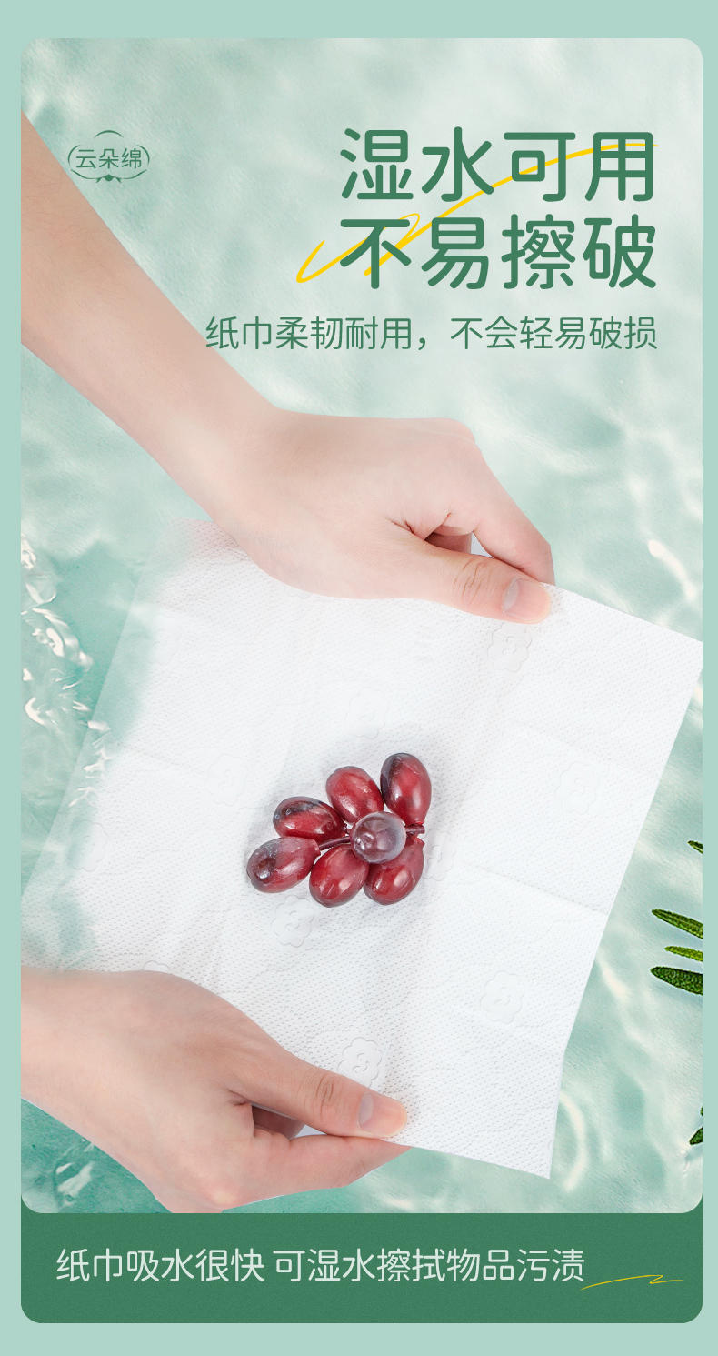 蓝漂LP-50965白色气垫挂式抽纸（8D悦色花园）