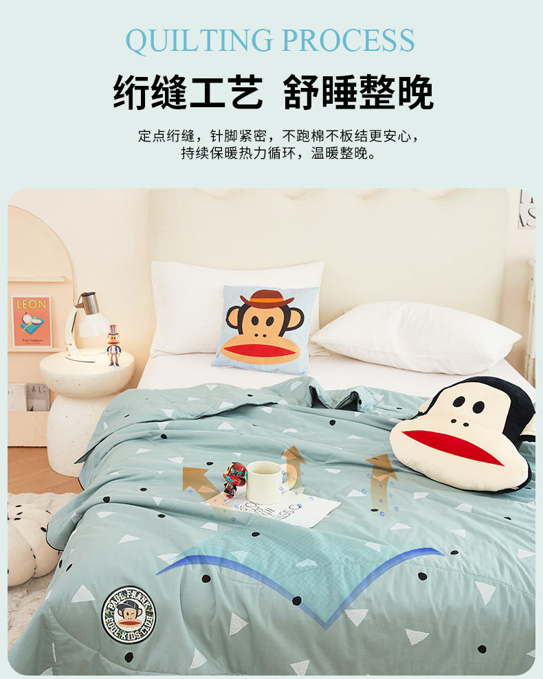 大嘴猴（paul frank）全棉云丝被 150x200cm PFFCS241030U