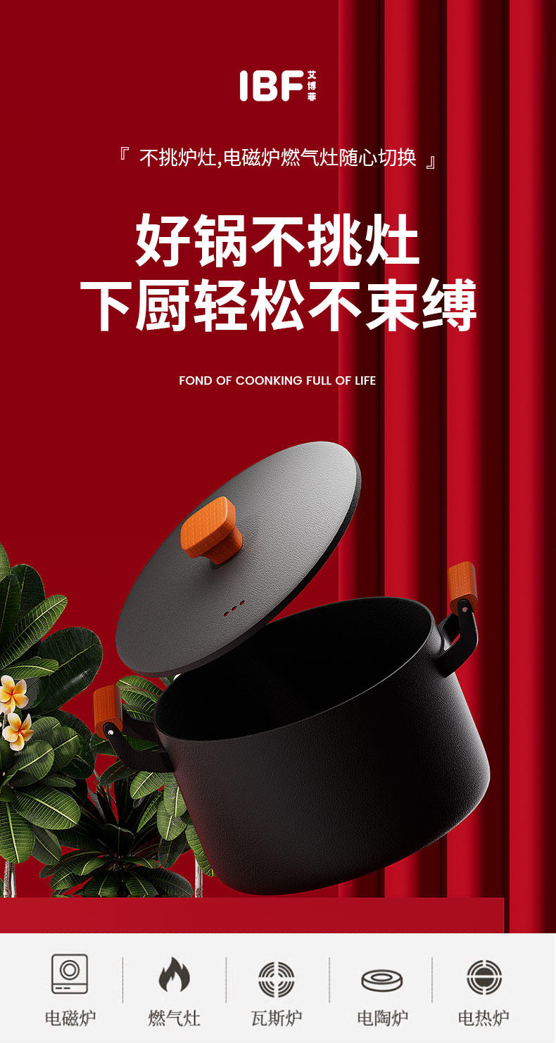 IBF艾博菲 响当当深炖料理锅 IBF2311TG22