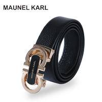 MAUNEL KARL男士皮带轻奢实木礼盒MK06643金