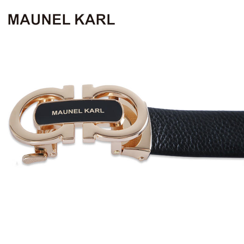 MAUNEL KARL男士真皮皮带轻奢品质MK06643金 专柜礼盒