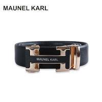 MAUNEL KARL男士皮带轻奢实木礼盒MK06638金