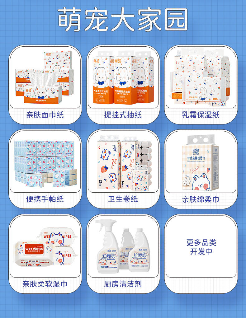 蓝漂LP-52099白色挂式抽纸 多个外观随机发货