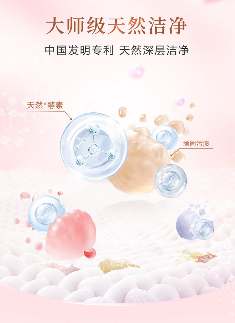 立白大师香氛天然洗衣液套装4kg