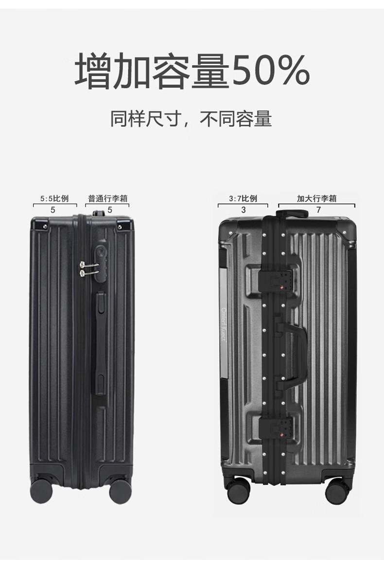 Cmierf Kuect（中国CKIR）新款多功能万象轮密码行李箱24寸 CK-XLX002-24
