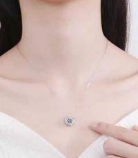 金六福珠宝 美丽遇见系列 魔星钻 MD110 项链 1克拉