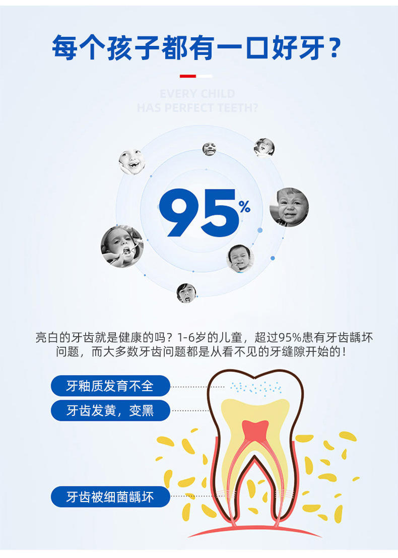 萌可圈儿童马卡龙软毛牙刷3支装R1003