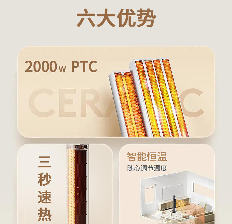 格卡诺取暖器塔式暖风机GKN-NFJ-5