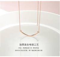 香港周六福 天然南非真钻-微笑项链